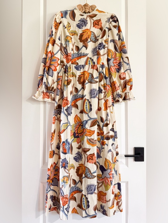 Custom Dresses & Skirts - OOAK Handmade Cotton Lace Maxi Dress Botanical Boho S/M